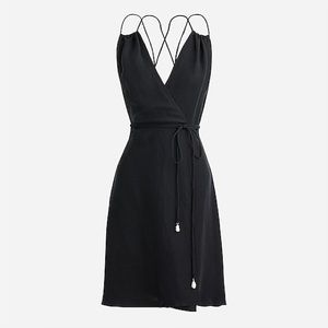 J. Crew Strappy Linen-Cupro Dress